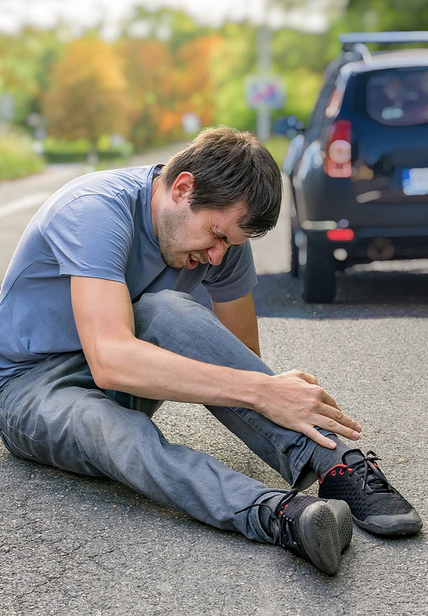 young man faced car accident 